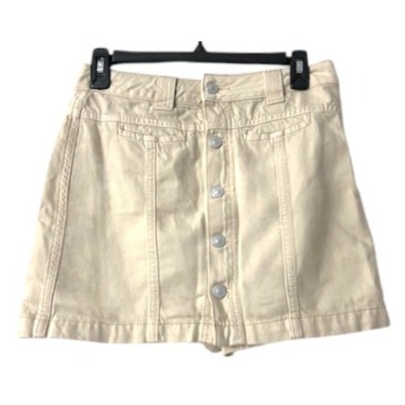 We The Free Dresses & Skirts - Free People We The Free Midnight Sun Khaki Button Front Mini Skort Size 27
